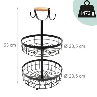 Relaxdays Двоярусна етажерка для фруктів та овочів