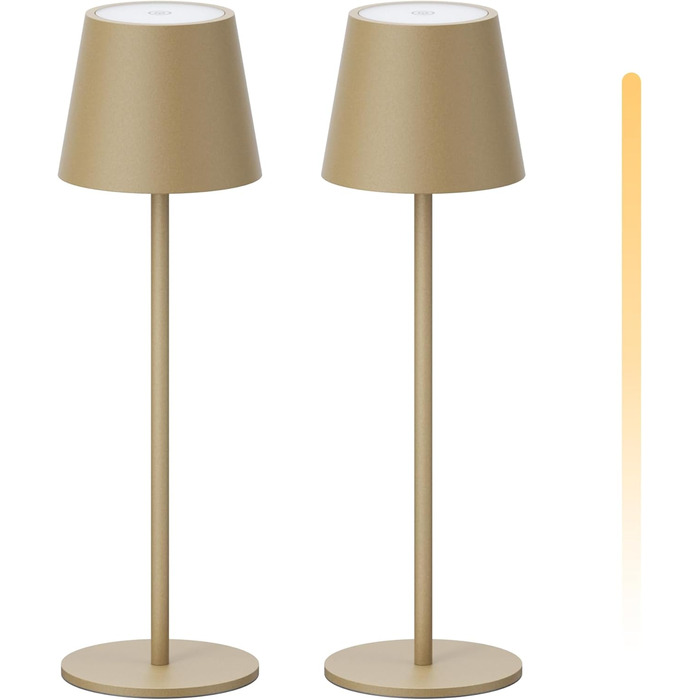 LED настільна лампа K-Bright 2 шт. з регулюванням яскравості, акумуляторна, бездротова, 3000K/4000K/6000K, USB-C, IP54, хакі, 2 шт.