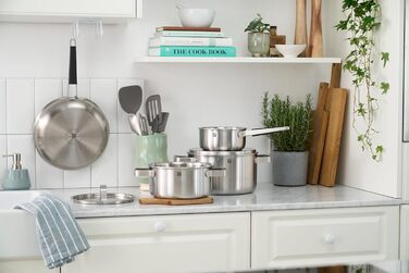 Набір посуду ZWILLING PURE, 5 предметів, з нержавіючої сталі 18/10, керамічне покриття, Stay-Cool ручки, придатний для миття в посудомийній машині (срібний)