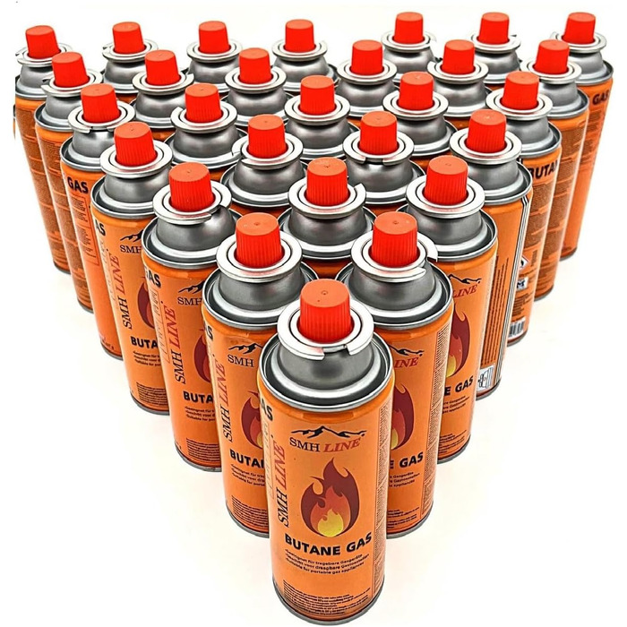 Набір газового пальника Gaskocher для кемпінгу з 8 балончиками бутану 227г, 1-ти вогонь, 2.2 кВт, Piezo запалювання, кейс