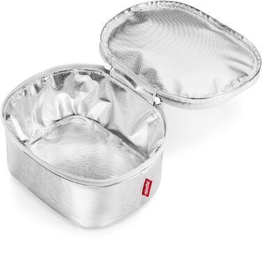 Сумка-холодильник Reisenthel Pocket Dot (S) Silver Crackle для обіду, еко-матеріал PET