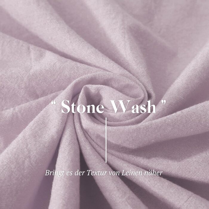 Набір постільної білизни SOULFUL 155x220 з бавовни (2 шт.), з блискавкою, колір пастелевий фіолетовий