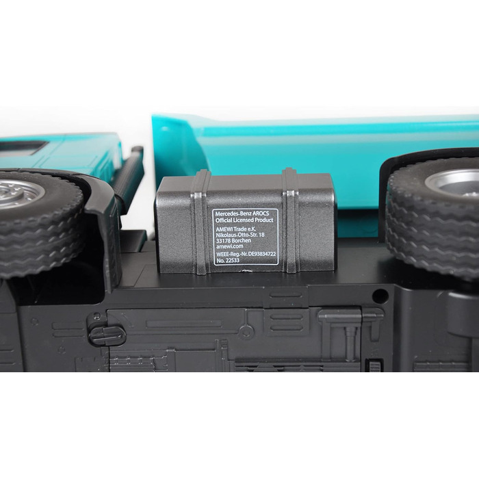 Модель автомобіля Mercedes-Benz Kipper PRO (Amewi 22533) 2.4GHz RTR, металевий кузов, бензиновий, з додатковим акумулятором