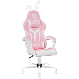 Ігрове крісло JOYFLY рожево-біле