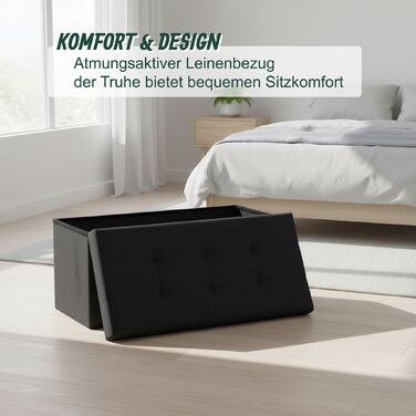 Зручна лавка Relaxdays з тканини