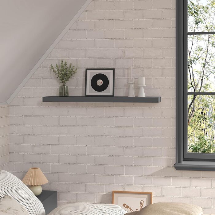 Полиця настінна WOLTU Wandboard RG9315sz для CD, DVD, книг, офісу, вітальні, спальні, кухні - дерев'яна