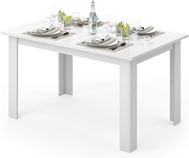 Обідній стіл Vicco Karlos, антрацит, 140 x 90 см, колір білий