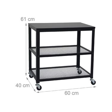 Rollwagen з трьома ящиками (чорний) від Relaxdays