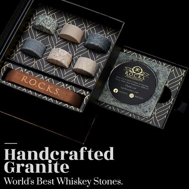 Подарунковий набір Whisky Stones різак для сигар, попільничка та 6 гранітних каменів - розкішна подарункова коробка