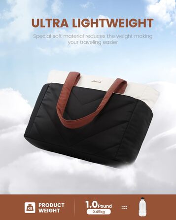 Сумка для ноутбука LOVEVOOK 15.6 дюймів, жіноча: шопер, велика робоча сумка, для навчання, універсітету, бізнесу (чорно-біро-коричнева)