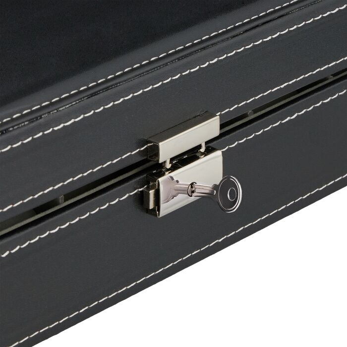 Стильна чорна скринька Relaxdays для зберігання 8 годинників