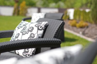 Комплект садових меблів Allibert із пластику, сірий, 3 предмети