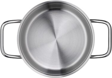 Набір кухонного посуду Silit Extra Cook: каструлі 16/20/24 см з кришкою, ковшик 16 см, мірна шкала, широке вушко, придатний для миття в посудомийній машині, з нержавіючої сталі Crominox