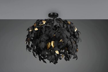 Реаліті Lights RL Leavy R40463001, Нікель матовий, пластик, 70x70x180 см, Чорний, 3-полум'я