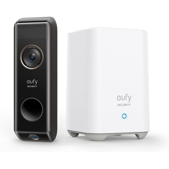 Відеодзвінок eufy Security S330 з камерою та Homebase: 2K, безкоштовне зберігання, нічний режим, датчик руху, розпізнавання пакунків