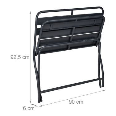 Відпочинкова лавка Relaxdays для саду, розкладна, на 2 місця