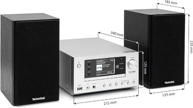 Компактна hi-fi система (інтернет радіо, DAB, CD, Bluetooth, 2 шт. 20W RMS), 710 CD IR -