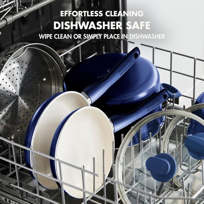 GreenPan Rio: Сковорода з антипригарним покриттям Ceramic Nonstick 20.3 см + Силіконовий шпатель, Soft Grip, PFAS-free, для плити та духовки, блакитний