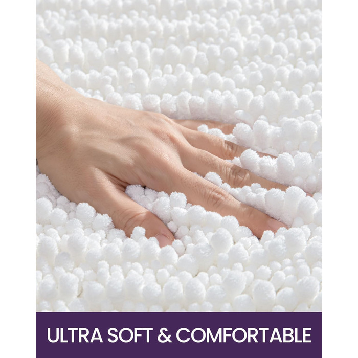 Килимок для ванної кімнати DEXI Chenille, м'який, товстий, антиковзний, 50,8 x 81,3 см, оливковий