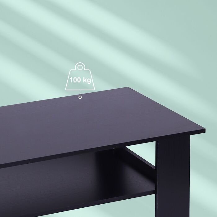 Зручний журнальний столик Relaxdays з нижньою полицею