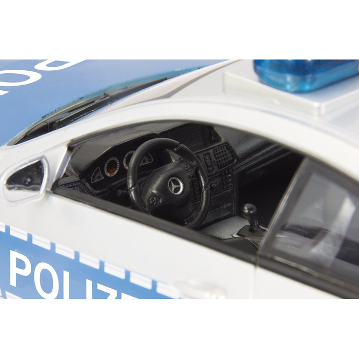 Модель Mercedes-Benz E350 Coupe Polizei 1:16 JAMARA 410023, 2.4GHz, срібно-синій – поліцейська сирена, сигналізація, світлові ефекти