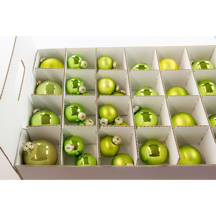 Коробка для новорічних кулі - ялинкових прикрас та декору (61 літр), червона