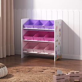 Регулятор для дитячої кімнати en.casa Boiro з 9 коробками для іграшок, 60 x 62 x 30 см, дизайн 