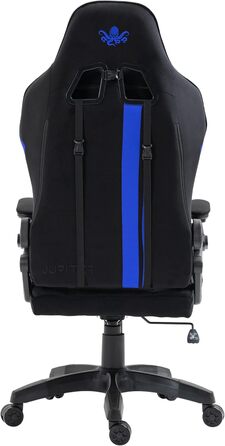 Крісло ігрове KRAKEN CHAIRS, тканинне, ергономічне, для геймерів, чорно-синій, до 130 кг