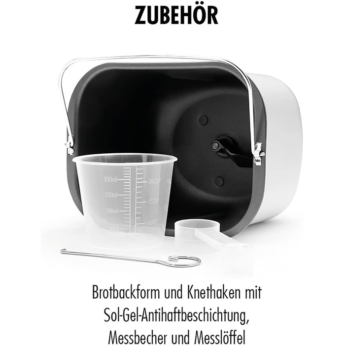 Професійний хлібопекарський автомат Design Brotbackautomat Pro, чорний/сріблястий