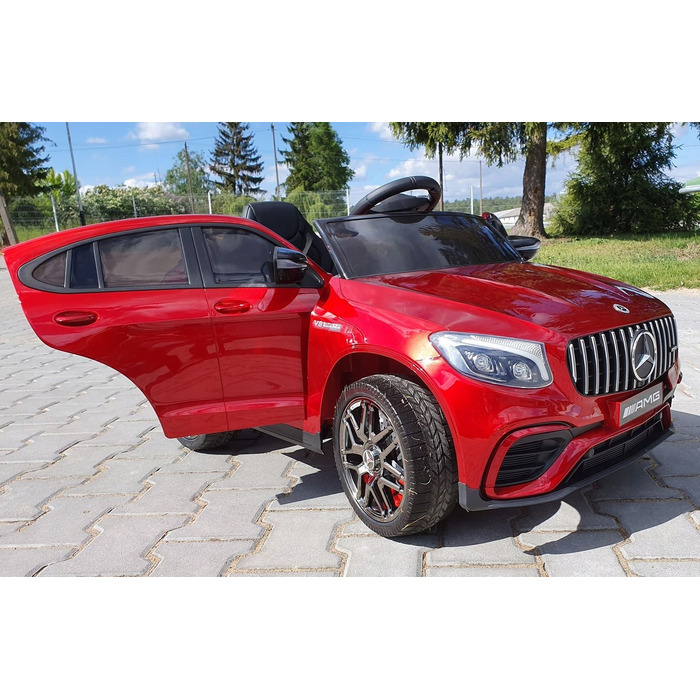 Дитячий електромобіль Mercedes GLC 63S (4x4, 180 Вт) — бордовий, глянцевий лак
