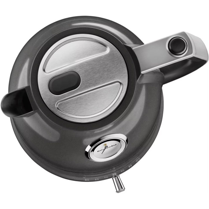 Електричний чайник KitchenAid з регулюванням температури 50-100°C, 1.5L, нержавіюча сталь, Empire, з індикатором рівня води та фільтром від накипу