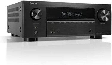 Denon AVC-X3800H 9.4-канальний AV-ресивер і багатокімнатний динамік Denon Home 150 із вбудованим HEOS і Alexa // Чорно-білий