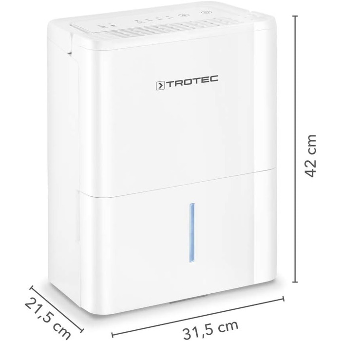 Осушувач повітря TROTEC TTK 32 E, електричний, 14 л/день, для приміщень до 15 м², авто-вимкнення, для квартири та спальні