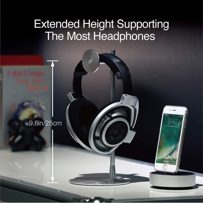 Підставка для навушників Just Mobile Avant - стильний стійкий тримач з алюмінію (чорний)