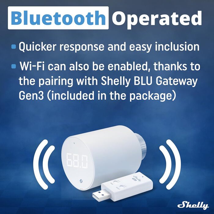 Shelly Blu TRV & Gateway Gen3: Розумний терморегулятор Bluetooth/Zigbee для радіаторів, інтеграція з Alexa та Google Home