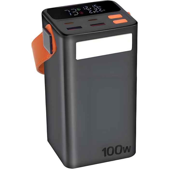 Портативний Power Bank 80000mAh 100W з USB-C, LED дисплеєм для iPhone, MacBook, iPad, дронів та ноутбуків. Ідеальний для подорожей, кемпінгу та активного відпочинку.