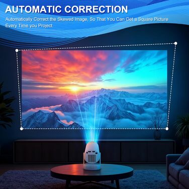 Портативний міні проєктор 4K HY300ultra з Wi-Fi 6, Android 11 та підтримкою HDMI для телефону/ПК/ноутбука/Stick. Full HD 1080P, вбудований динамік