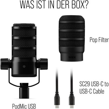 Мікрофон RØDE PodMic XLR/USB для подкастів, стрімінгу, ігор та музики