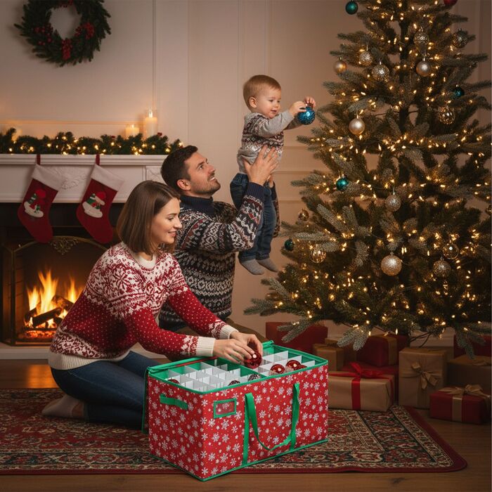 Коробка для зберігання новорічних кулі