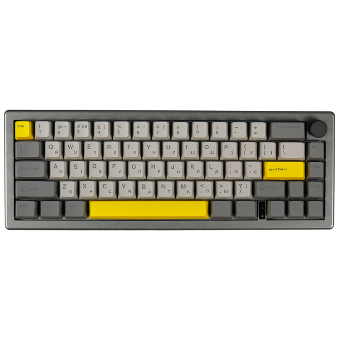 Клавіатура механічна бездротова EPOMAKER EK68 Flamingo Black (EK68-B-F)