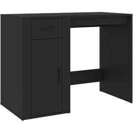 Письмовий стіл 100x49x75 см Інженерне дерево (Чорний)