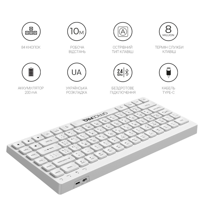 Клавіатура бездротова OfficePro (SK955W)