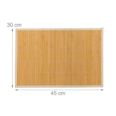 Набір столових прикрас Relaxdays, 6 штук, бамбук