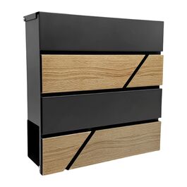 Скринниця Relaxdays з імітацією дерева та відсіком для газет