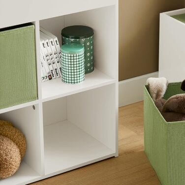 Дитяча іграшкова скриня SoBuy KMB80-W з подушкою, біла, 60x35x34 см - для зберігання іграшок та взуття