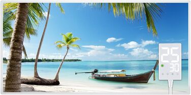 Інфрачервовий обігрівач Heidenfeld HF-HP105 | 10 років гарантії - до 10 м² - електрообігрівач з термостатом та захистом від перегріву (1000 Вт)