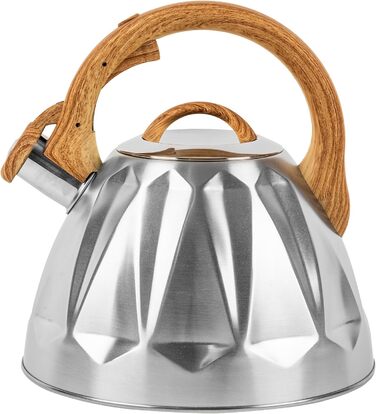 Чайник Karl Hausmann 3L з автоматичним свистком для індукційних, газових та електричних плит (нержавіюча сталь)