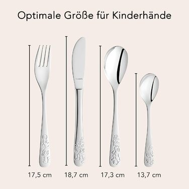 Дитячий набір столових приборів Kinderbesteck з гравіюванням, від 3 років, персоналізований, подарунок на хрещення/день народження, дитячий посуд, ферма (Ballfreunde)