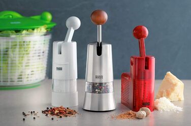 Мельниці для солі та перцю Kuhn Rikon Ratchet Grinder з регульованою керамічною жорна (нержавіюча сталь)