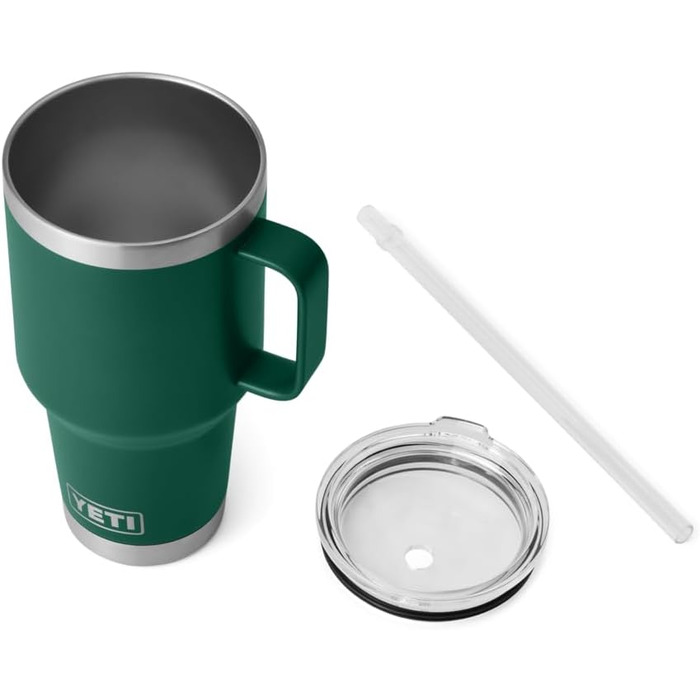 Термос YETI Rambler з кришкою-соломинкою, 1 л (35 oz), колір Чорний Ліс